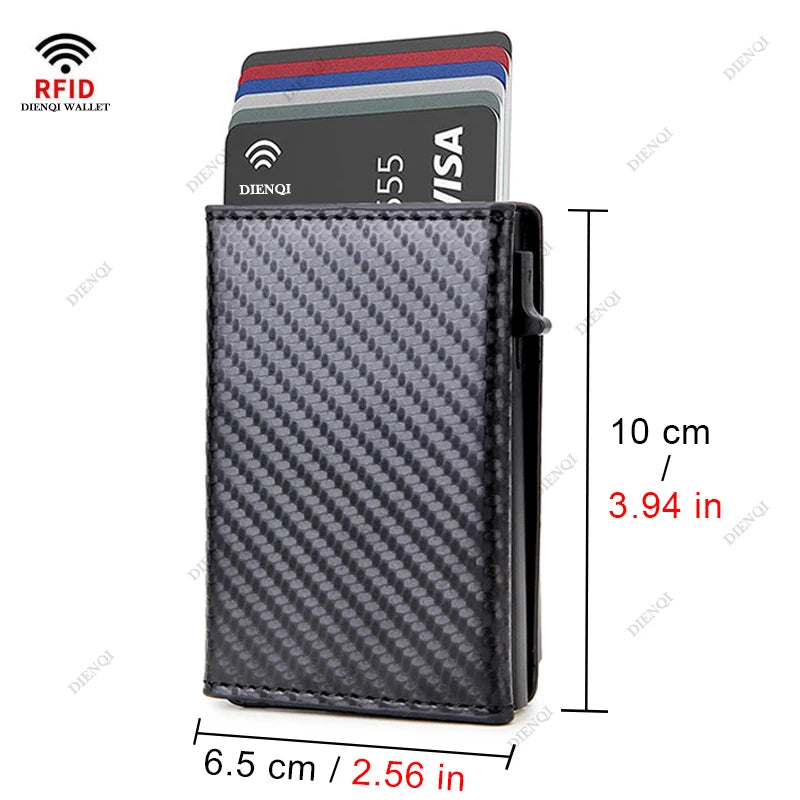 Cartera Airtag de fibra de carbono Rfid para hombre CON LOCALIZADOR DE REGALO